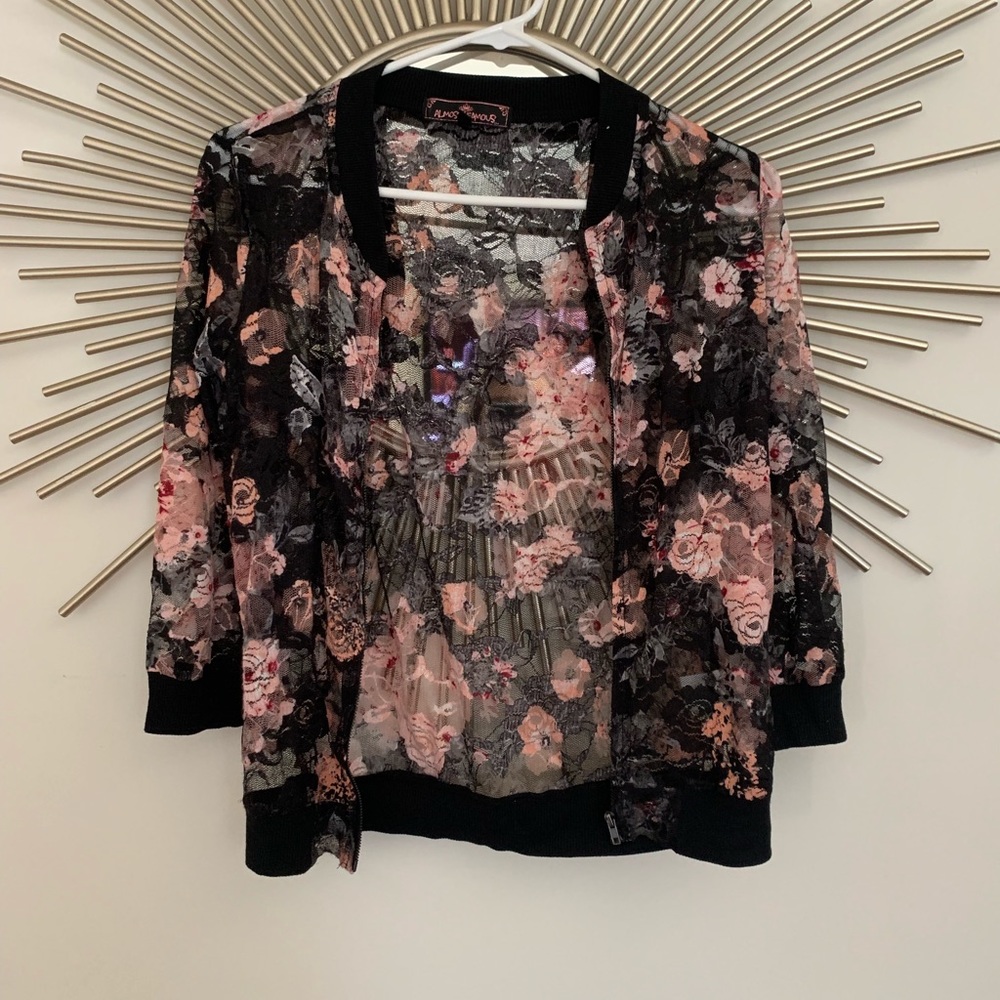 Lace zip up